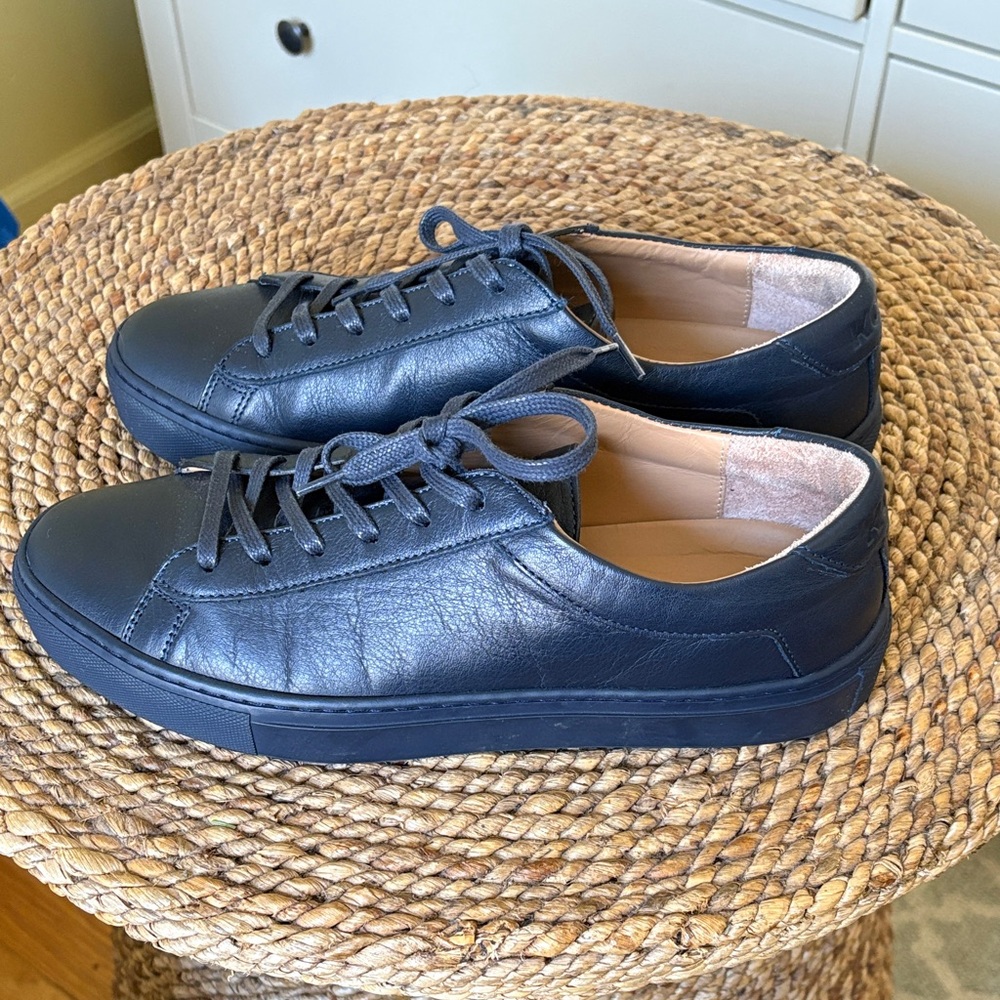 Koio Capri Leather Sneakers in Navy Blue 9